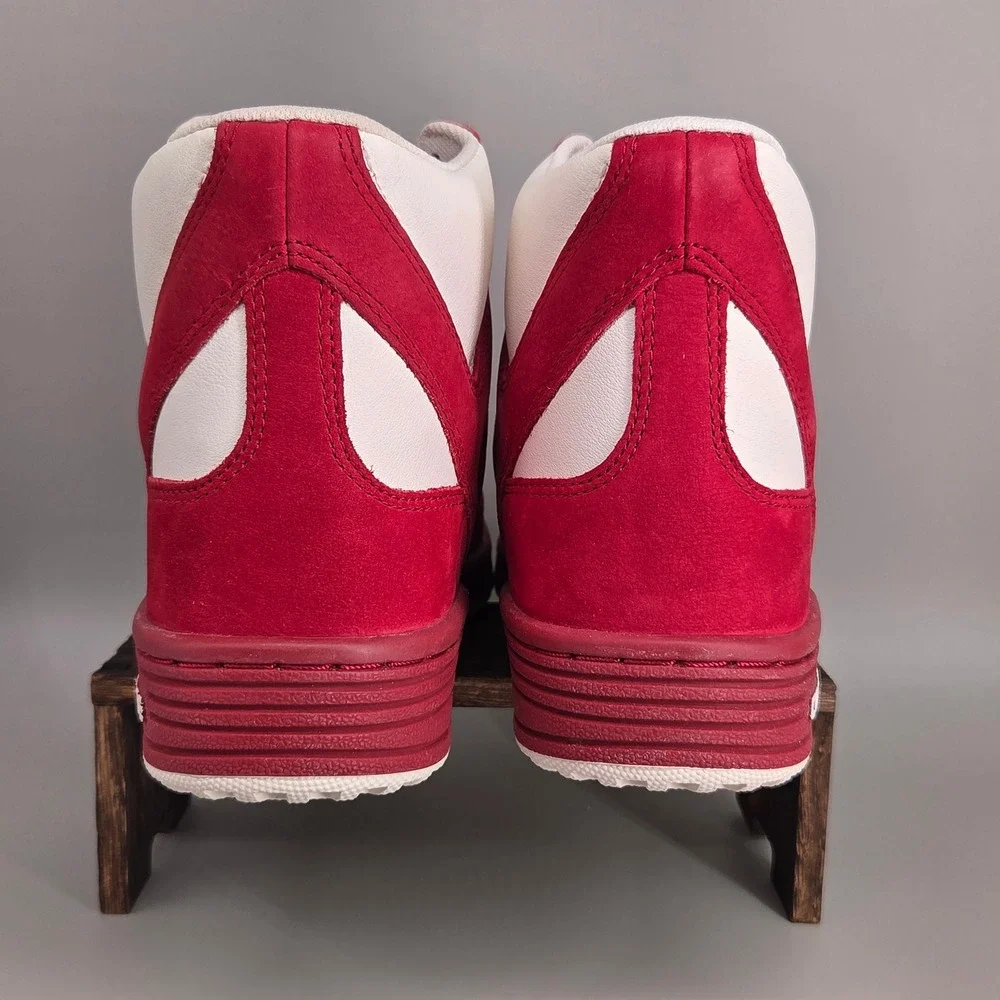 Converse Weapon Mid Mens 8.5 Womens 10 Red White Suede Basketball Retro A14832C